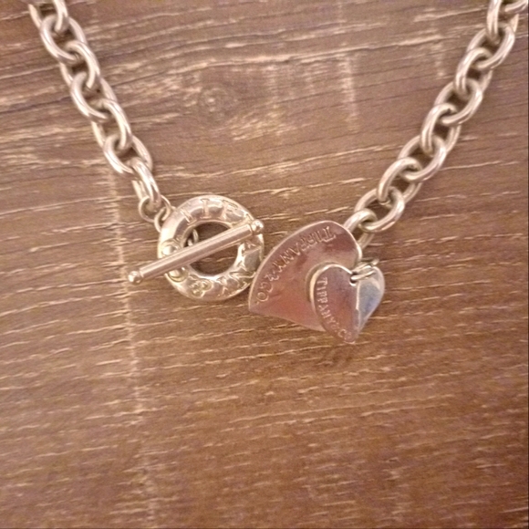 Tiffany and co Vintage sterling silver heart toggle necklace - Picture 8 of 8